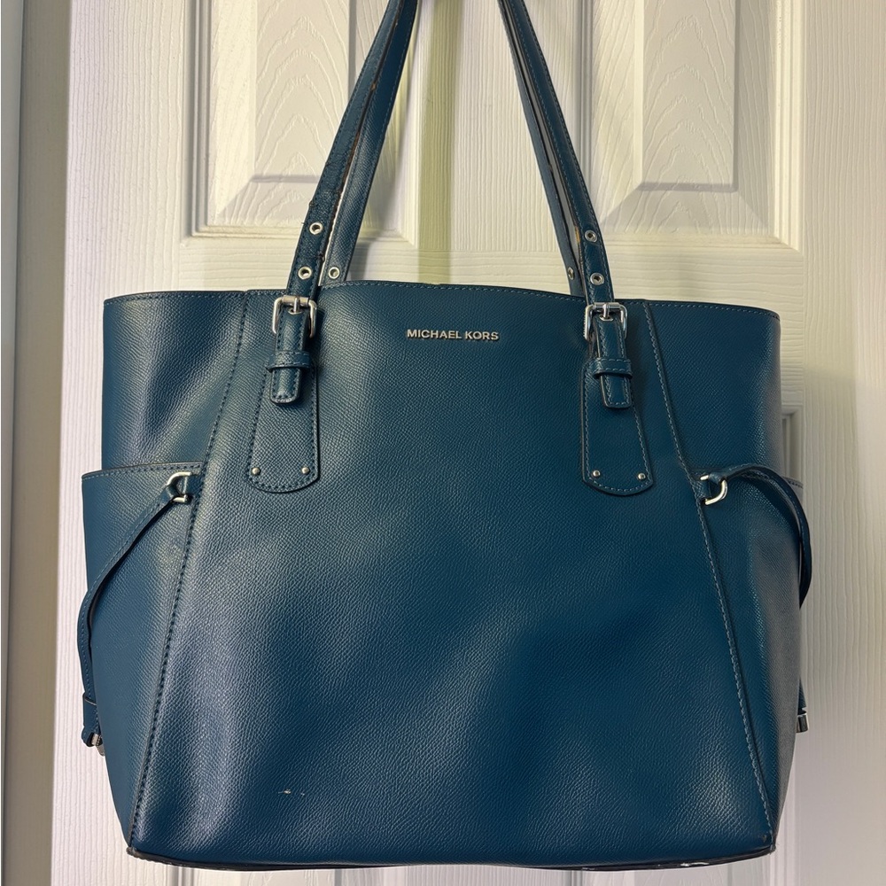 Michael Kors Teal Leather Tote